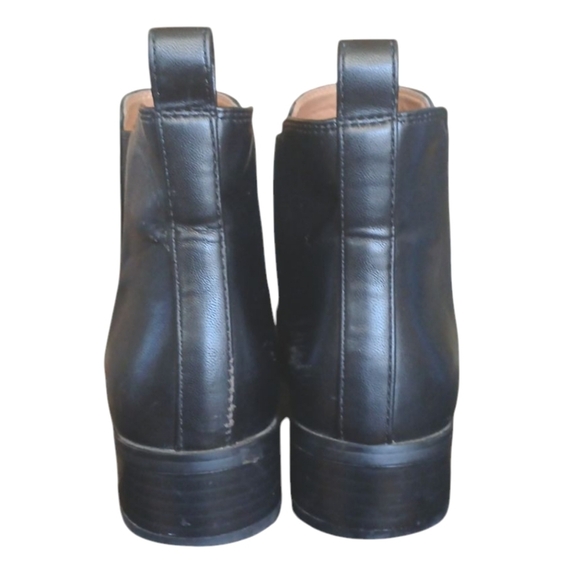 J. Crew Black Leather Ankle Boot Women's Black Chelsea Boots size 7 - Picture 5 of 10